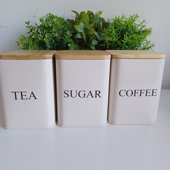 Kitchen Bread Box And 3 Piece Canister Set Poshmark